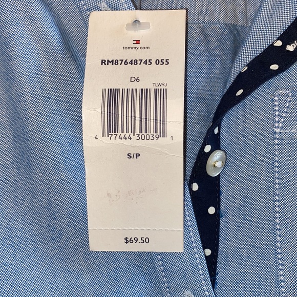 Polka/Denim Dress - Picture 3 of 3